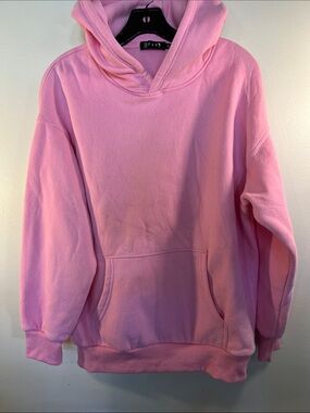 FANY Oversized Pink Hooded Sweatshirt for Women